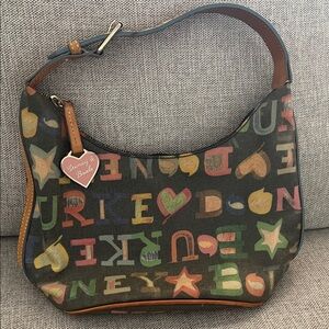 Vintage Y2K Dooney & Bourke Colorful Leather Shoulder Bag